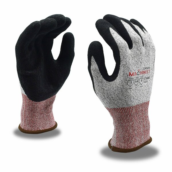 Cordova High-Performance Cut-Resistance, MACHINIST, Crinkle Latex Gloves, XL 3734NRXL